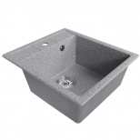 мойка Mixline ML-GM28 КОМФОРТ прямоугольная 450х500х190мм искуственный камень темно-серая - фото в каталоге Максидом