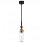 светильник подвесной AMBRELLA High Light E14 40Вт черный/латунь/прозрачный - фото в каталоге Максидом