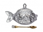 икорница Муза, 16х10 см, с ложкой, стекло икорница Муза, 16х10 см, с ложкой, стекло - фото в каталоге Максидом