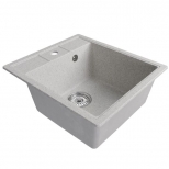 мойка Mixline ML-GM28 КОМФОРТ прямоугольная 450х500х190мм искуственный камень серая - фото в каталоге Максидом