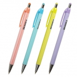 ручка шариковая BRAUBERG Stripes Pastel 0,3мм автомат синий - фото в каталоге Максидом