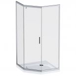 душевое ограждение AM.PM Gem W90G-405-090MT 5-corner Pivot 90x90 стекло прозрачное профиль матовый х - фото в каталоге Максидом