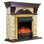 каминокомплект ROYAL FLAME DUBLIN+Fobos FX Brass, темный дуб - фото в каталоге Максидом