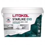 затирка для швов LITOKOL Starlike Evo эпокс. 1-15мм 2,5кг белая - фото в каталоге Максидом