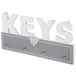 ключница KEYS 240х25х110мм МДФ/металл - фото в каталоге Максидом