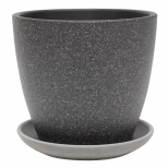 горшок бетонный с поддоном Спрей бутон 13л d30 h28 черный горшок бетонный с поддоном Спрей бутон 13л d30 h28 черный - фото в каталоге Максидом