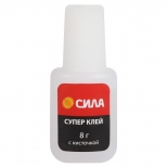 клей моментальный СИЛА с кисточкой 8гр, арт.SSBL1-8 - фото в каталоге Максидом