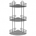 полка угловая 3-уровневая ЧМЗ 22х22х56см черная - фото в каталоге Максидом