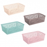 корзина БЫТПЛАСТ Эконова Floral 30х19,5х9,5см 5,5л пластик микс цвета - фото в каталоге Максидом
