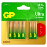 батарейка GP Batteries Ultra G TECH 1,5 В LR03 AAA 6шт батарейка GP Batteries Ultra G TECH 1,5 В LR03 AAA 6шт - фото в каталоге Максидом