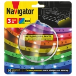 лента светодиодная NAVIGATOR 7,2Вт/м IP20 RGB 3м - фото в каталоге Максидом