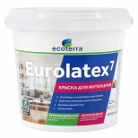 краска акриловая ECOTERRA Eurolatex 7 для стен и потолков 1,3кг белая, арт.ЭК000135287 - фото в каталоге Максидом