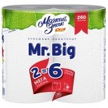 полотенца бумажные МЯГКИЙ ЗНАК Mr. Big 2-слойные 2 шт/уп. - фото в каталоге Максидом