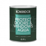 эмаль KOMANDOR Protect Doors&Windows база А для окон 0,9 л белая,арт.S1313001001 - фото в каталоге Максидом