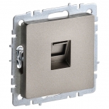розетка компьютерная IEK BRITE RJ45 кат.5E шампань - фото в каталоге Максидом