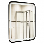 зеркало для ванной SILVER MIRRORS Мальта-лофт 60х80см LED сенсор диммер пластик черный - фото в каталоге Максидом