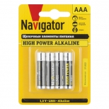 батарейка NAVIGATOR High Power ААА щелочная 4шт батарейка NAVIGATOR High Power ААА щелочная 4шт - фото в каталоге Максидом