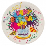 набор тарелок ВОЛШЕБНАЯ СТРАНА Happy Birthday 6шт 23см бумага набор тарелок ВОЛШЕБНАЯ СТРАНА Happy Birthday 6шт 23см бумага - фото в каталоге Максидом