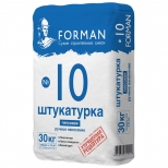 штукатурка гипсовая для внутр.работ FORMAN 10 пластичная ручн. 30кг - фото в каталоге Максидом