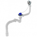 слив-перелив для ванны AQUANT 1.1/2"х40 узкий с гибкой трубой 40х40/50 - фото в каталоге Максидом