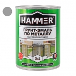 грунт-эмаль по металлу HAMMER 0,9кг светло-серая, арт.ЭК000116554 - фото в каталоге Максидом