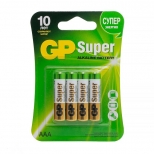 батарейка GP Super Alkaline АAA 4 шт. - фото в каталоге Максидом