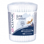 палочки гигиенические CLEANIC Soft&Comfort 100шт банка палочки гигиенические CLEANIC Soft&Comfort 100шт банка - фото в каталоге Максидом