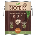 средство деревозащитное TEKC Bioteks 2-в-1 2,7л махагон, арт.700008199 - фото в каталоге Максидом