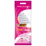 станок для бритья BIC Lady twin 5шт одноразовый женский - фото в каталоге Максидом