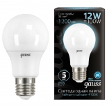 лампа GAUSS 12Вт E27 LED 1200Лм 4100K A60 груша - фото в каталоге Максидом