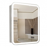 шкаф зеркальный для ванной Silver Mirrors Фиджи с часами 60 см - фото в каталоге Максидом