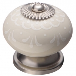 ручка-кнопка KERRON Ceramic KF13-17 бежевая керамика с узором - фото в каталоге Максидом