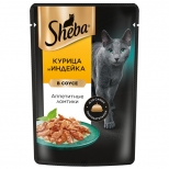корм для кошек Sheba курица и индейка 75г - фото в каталоге Максидом